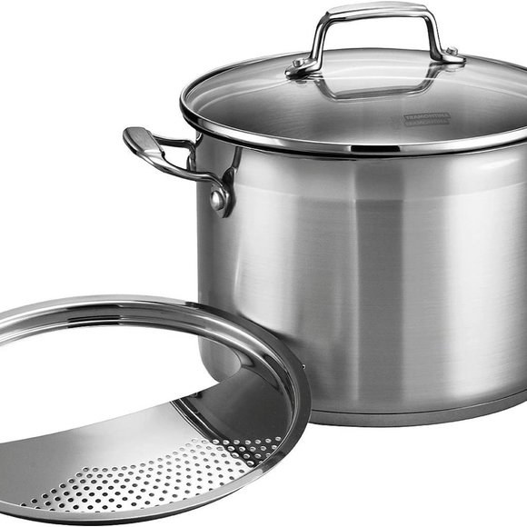 Tramontina Pasta Cooker Gourmet Stainless Steel 3-Piece 6-Quart, 80120/200DS